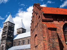 A view of the very impressive looking Lund cathedral in Sweden.