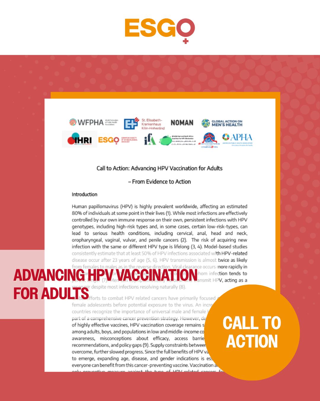 CALL TO ACTION - Advancing HPV Vaccination for Adults