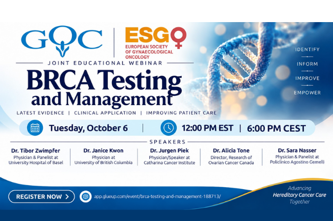 GOC-ESGO 1st Joint Webinar: BRCA testing and the clinical management of BRCA-associated ovarian cancer Overview